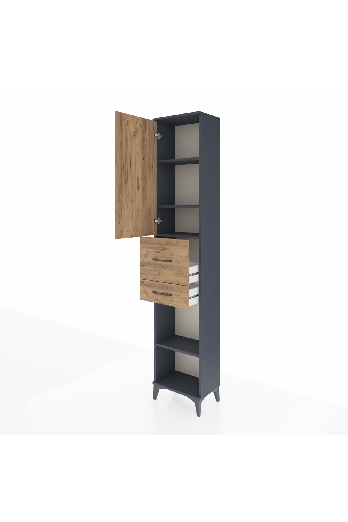 Arges Dolap 4 Raflı 2 Çekmeceli Tek Kapaklı 44x30x221 - S28M214V6A