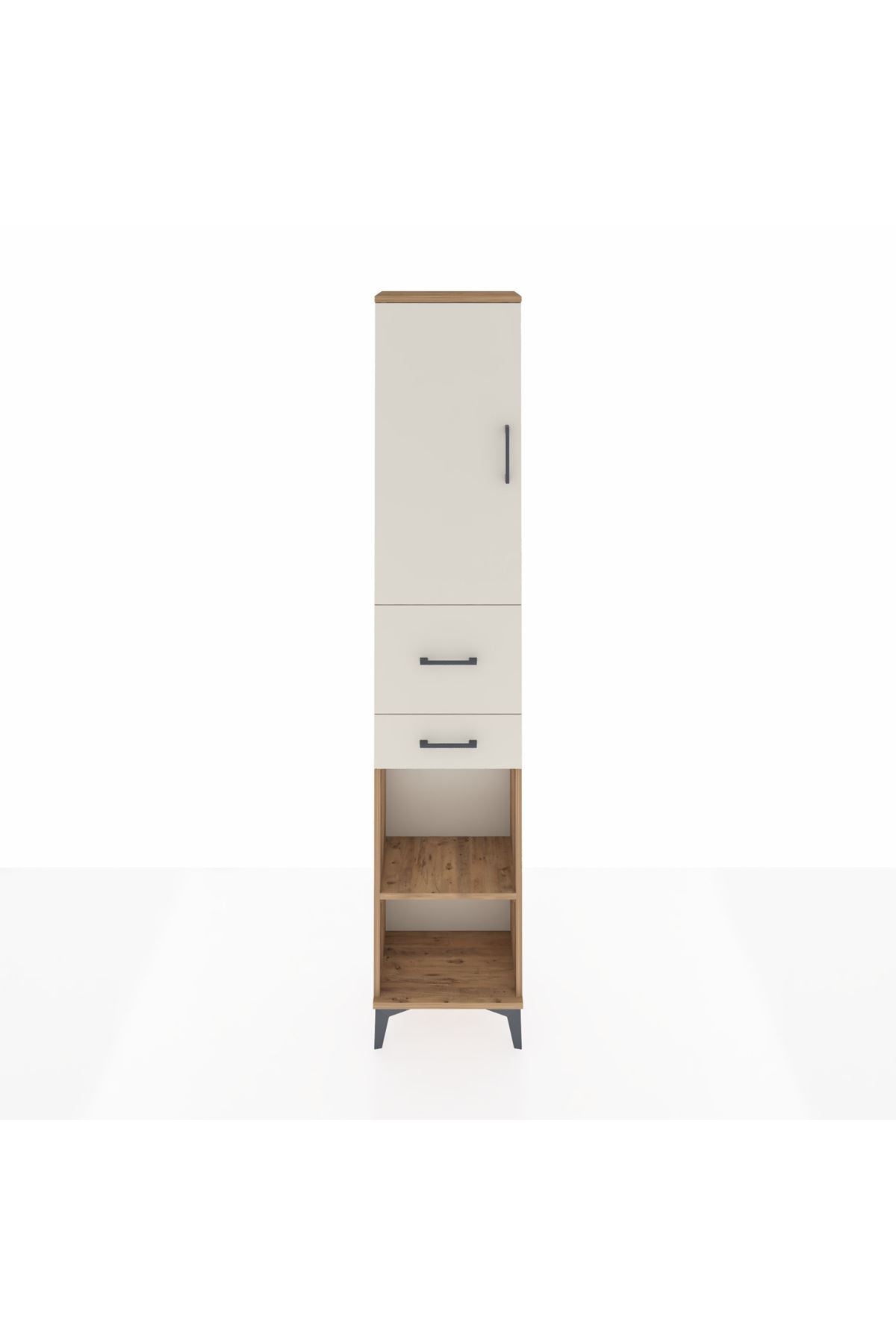 Arges Dolap 4 Raflı 2 Çekmeceli Tek Kapaklı 44x30x221 - S28M214V7A