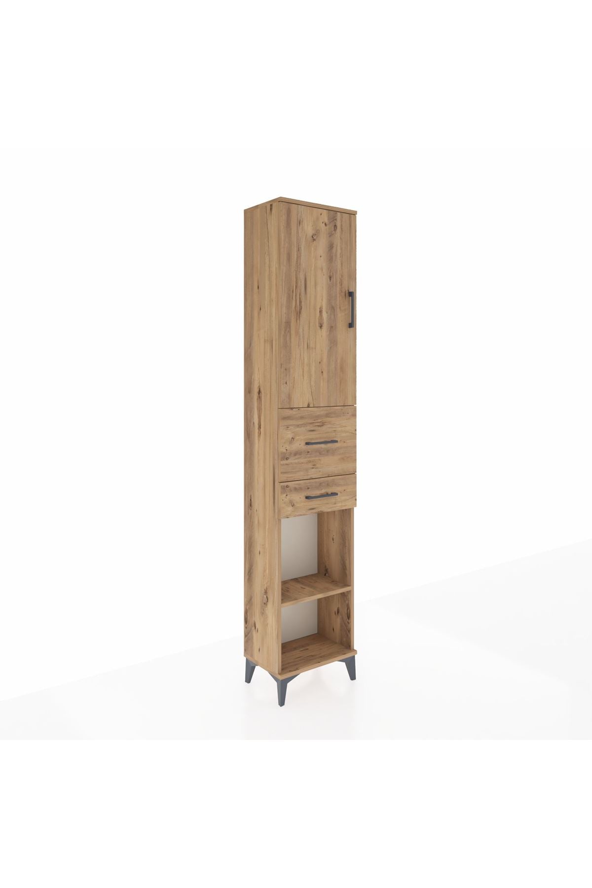 Arges Dolap 4 Raflı 2 Çekmeceli Tek Kapaklı 44x30x221 - S28M214V9A