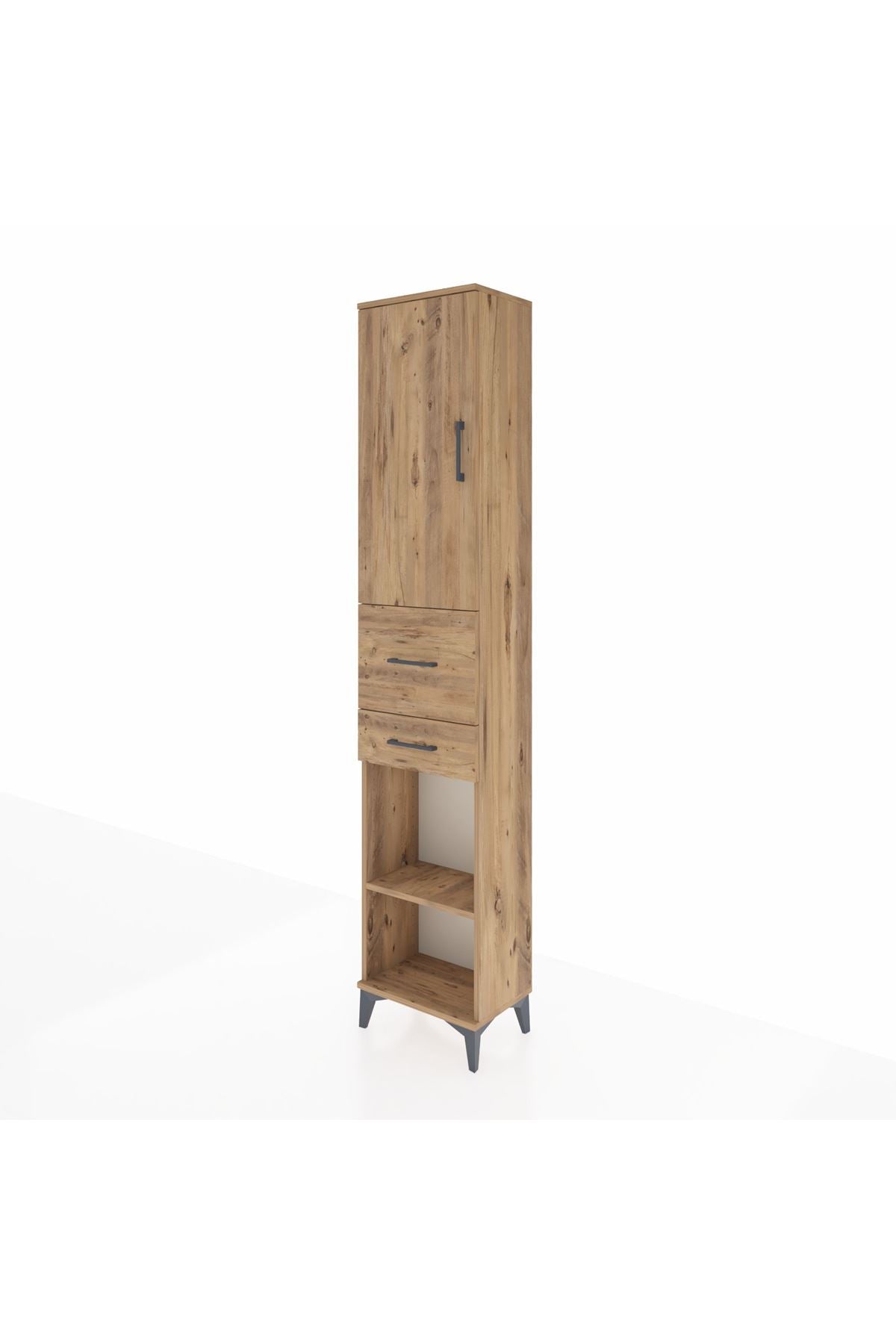 Arges Dolap 4 Raflı 2 Çekmeceli Tek Kapaklı 44x30x221 - S28M214V9A