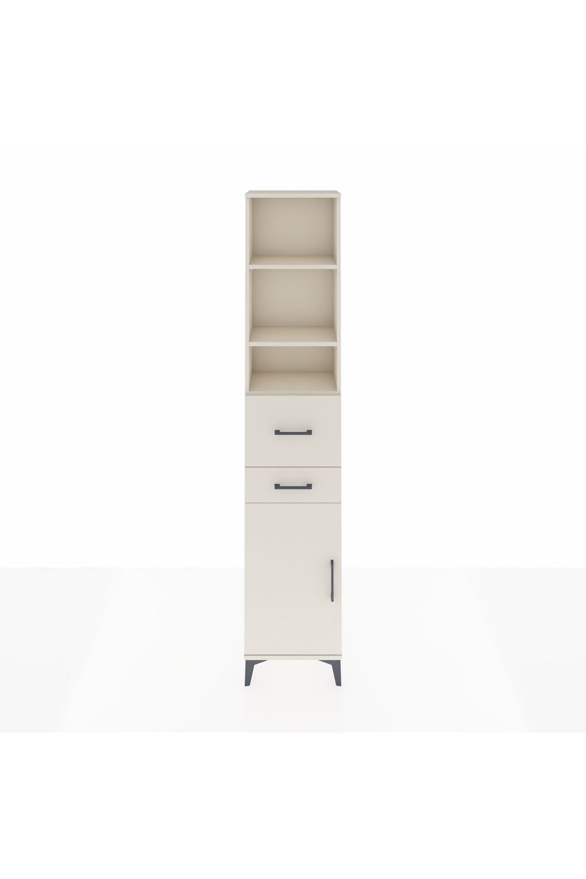 Arges Dolap 4 Raflı 2 Çekmeceli Tek Kapaklı 44x30x221 - S28M215V1A