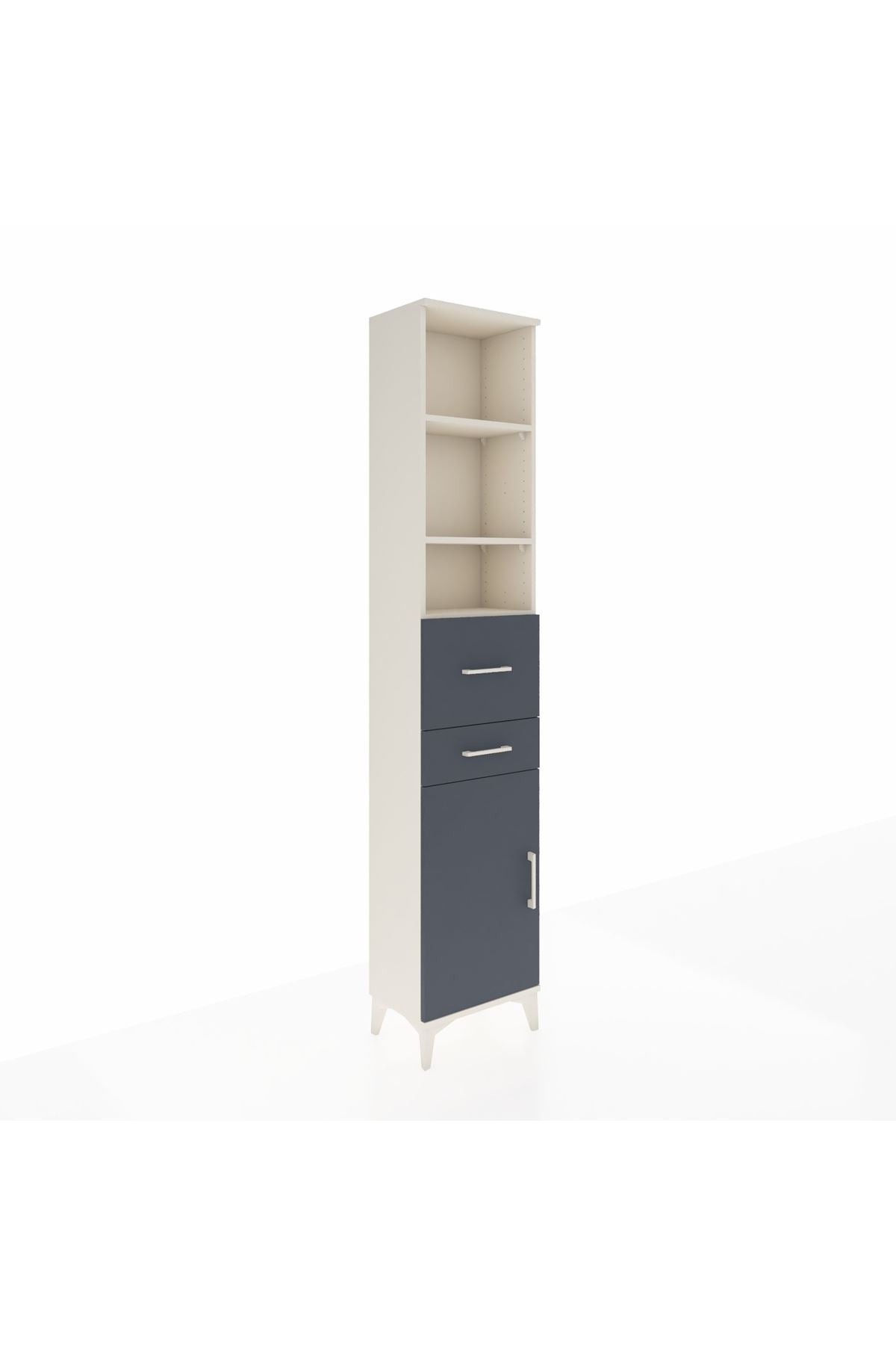 Arges Dolap 4 Raflı 2 Çekmeceli Tek Kapaklı 44x30x221 - S28M215V2A