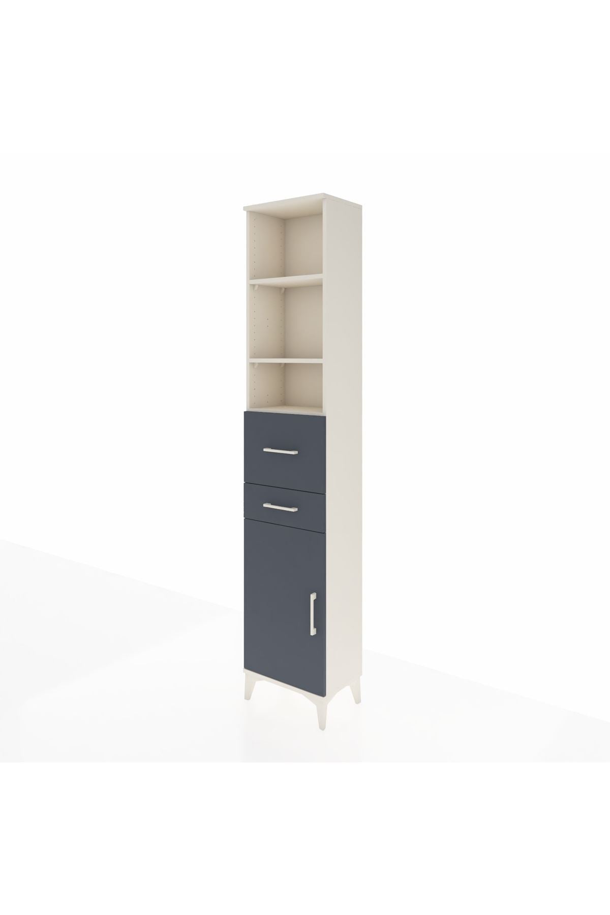 Arges Dolap 4 Raflı 2 Çekmeceli Tek Kapaklı 44x30x221 - S28M215V2A