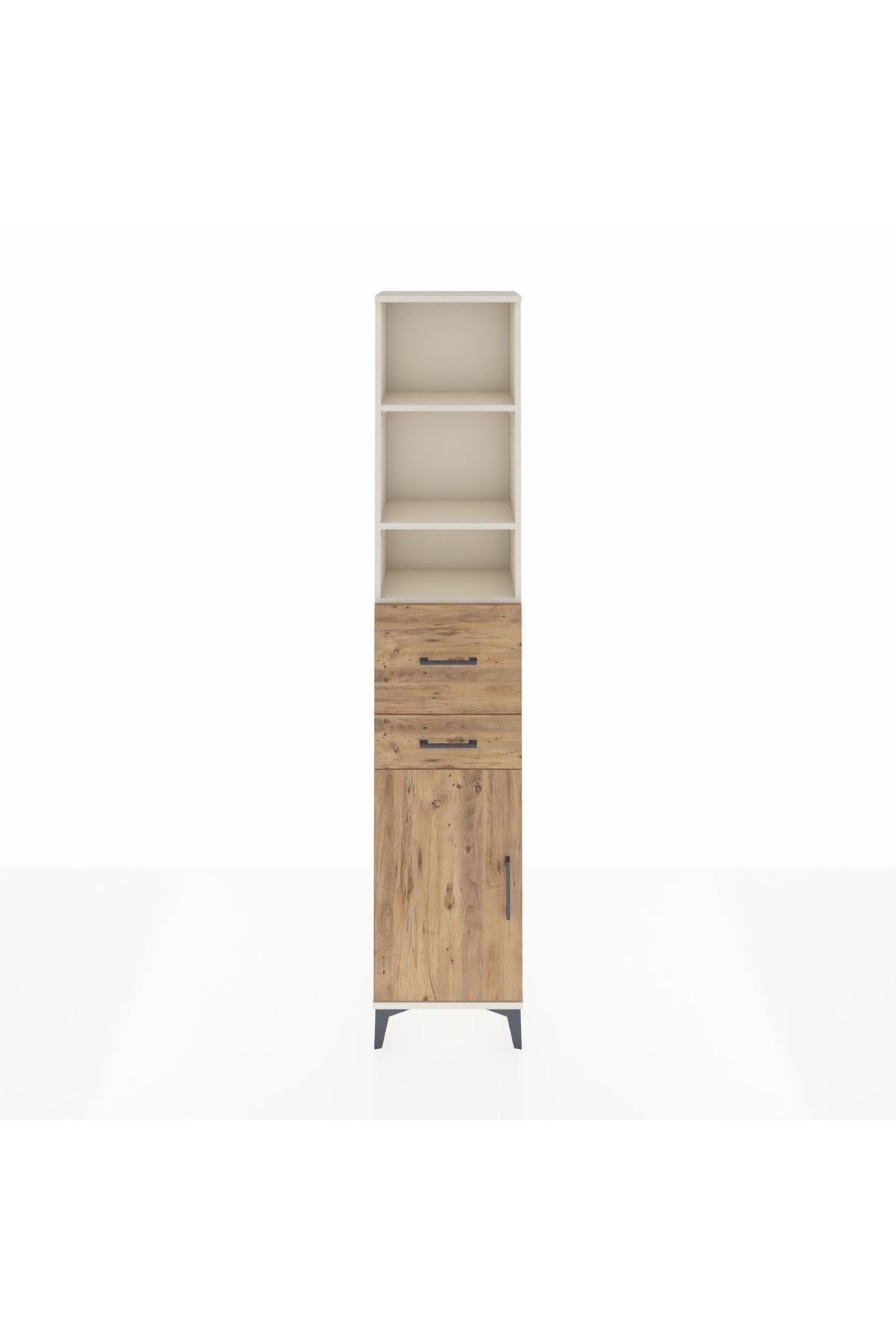 Arges Dolap 4 Raflı 2 Çekmeceli Tek Kapaklı 44x30x221 - S28M215V3A