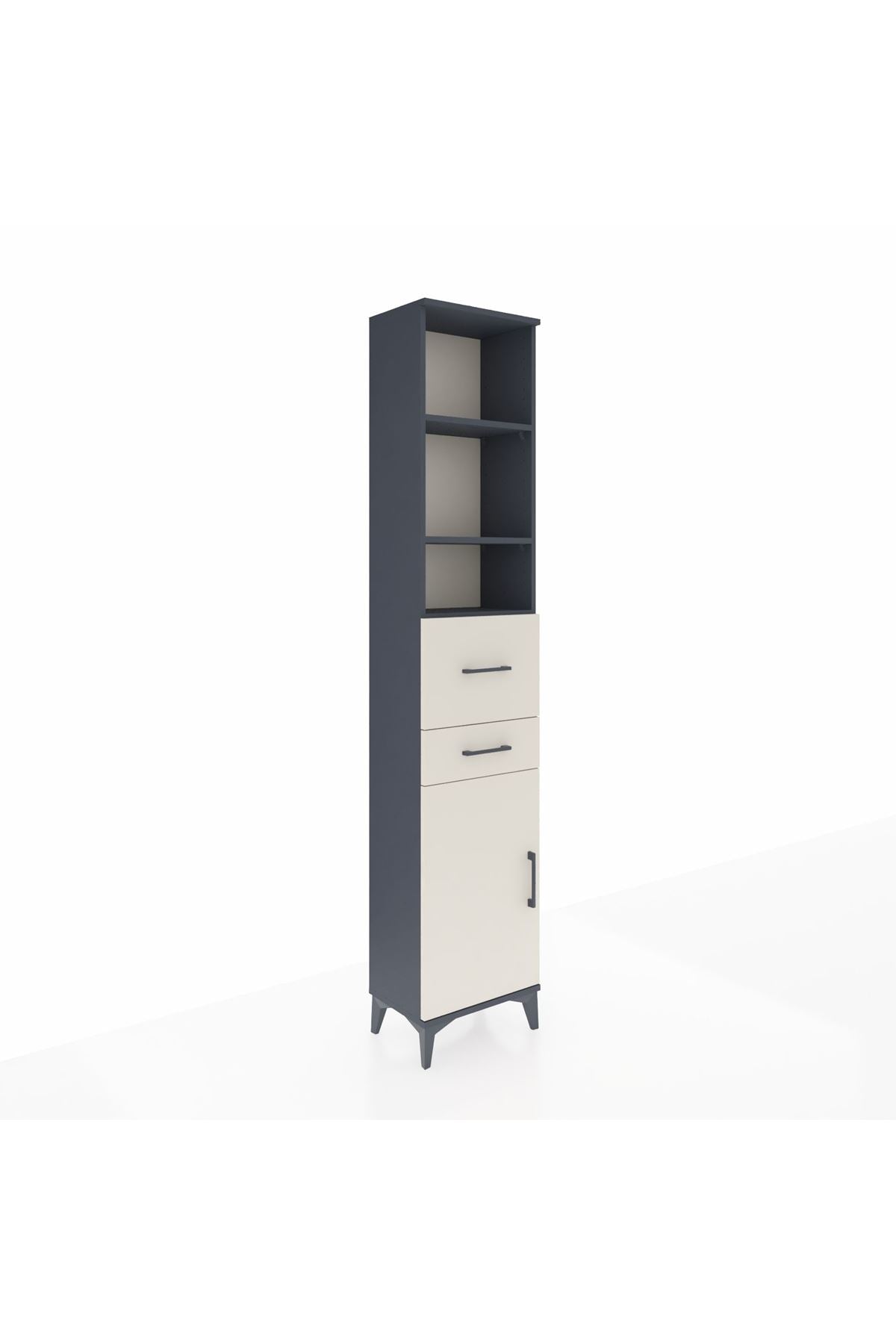 Arges Dolap 4 Raflı 2 Çekmeceli Tek Kapaklı 44x30x221 - S28M215V4A