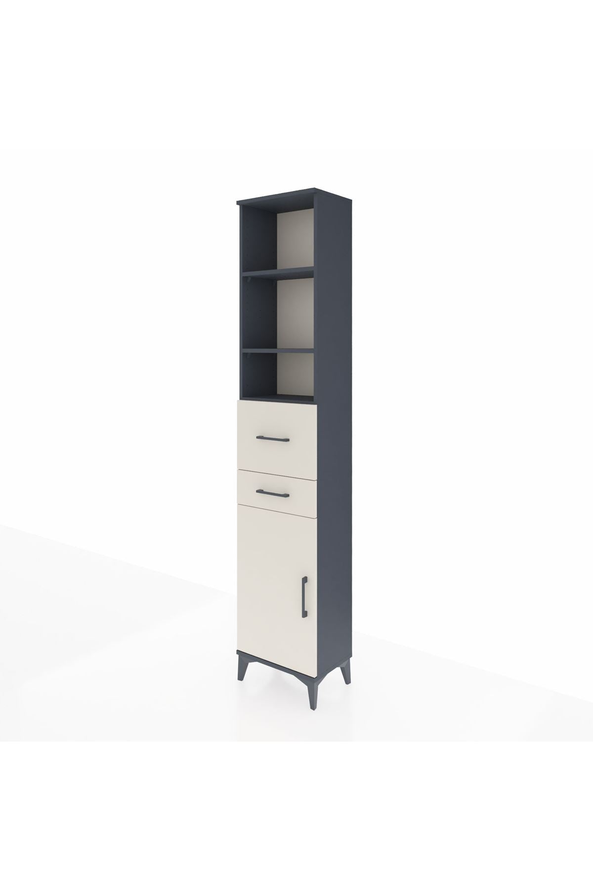 Arges Dolap 4 Raflı 2 Çekmeceli Tek Kapaklı 44x30x221 - S28M215V4A