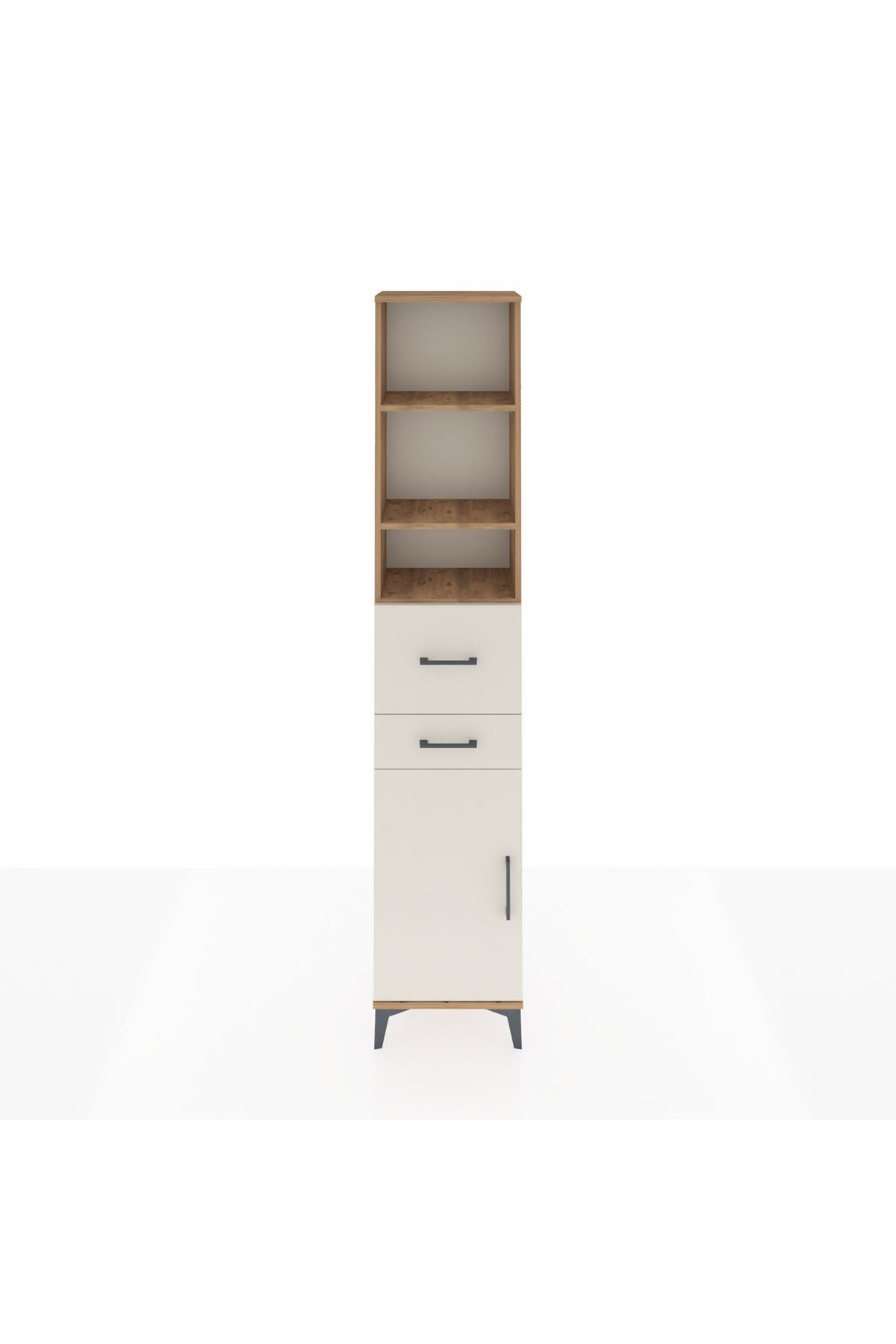 Arges Dolap 4 Raflı 2 Çekmeceli Tek Kapaklı 44x30x221 - S28M215V7A