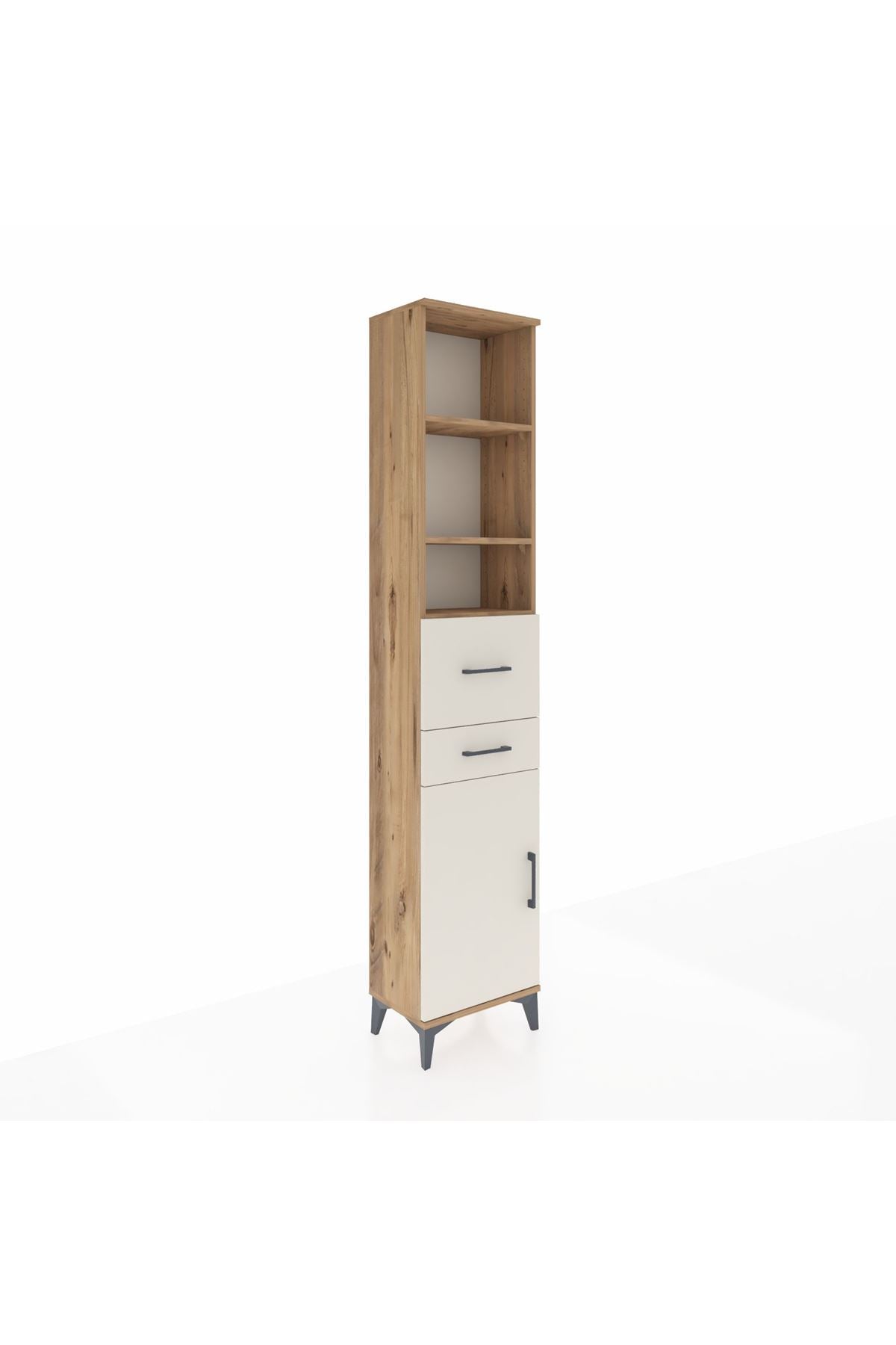 Arges Dolap 4 Raflı 2 Çekmeceli Tek Kapaklı 44x30x221 - S28M215V7A