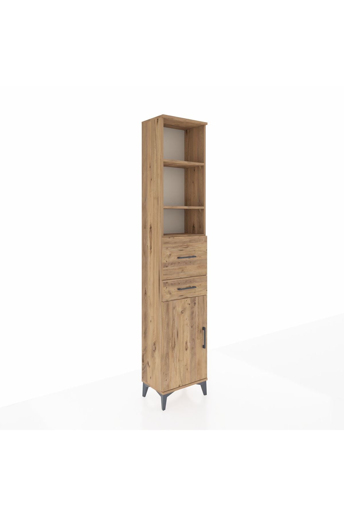 Arges Dolap 4 Raflı 2 Çekmeceli Tek Kapaklı 44x30x221 - S28M215V9A