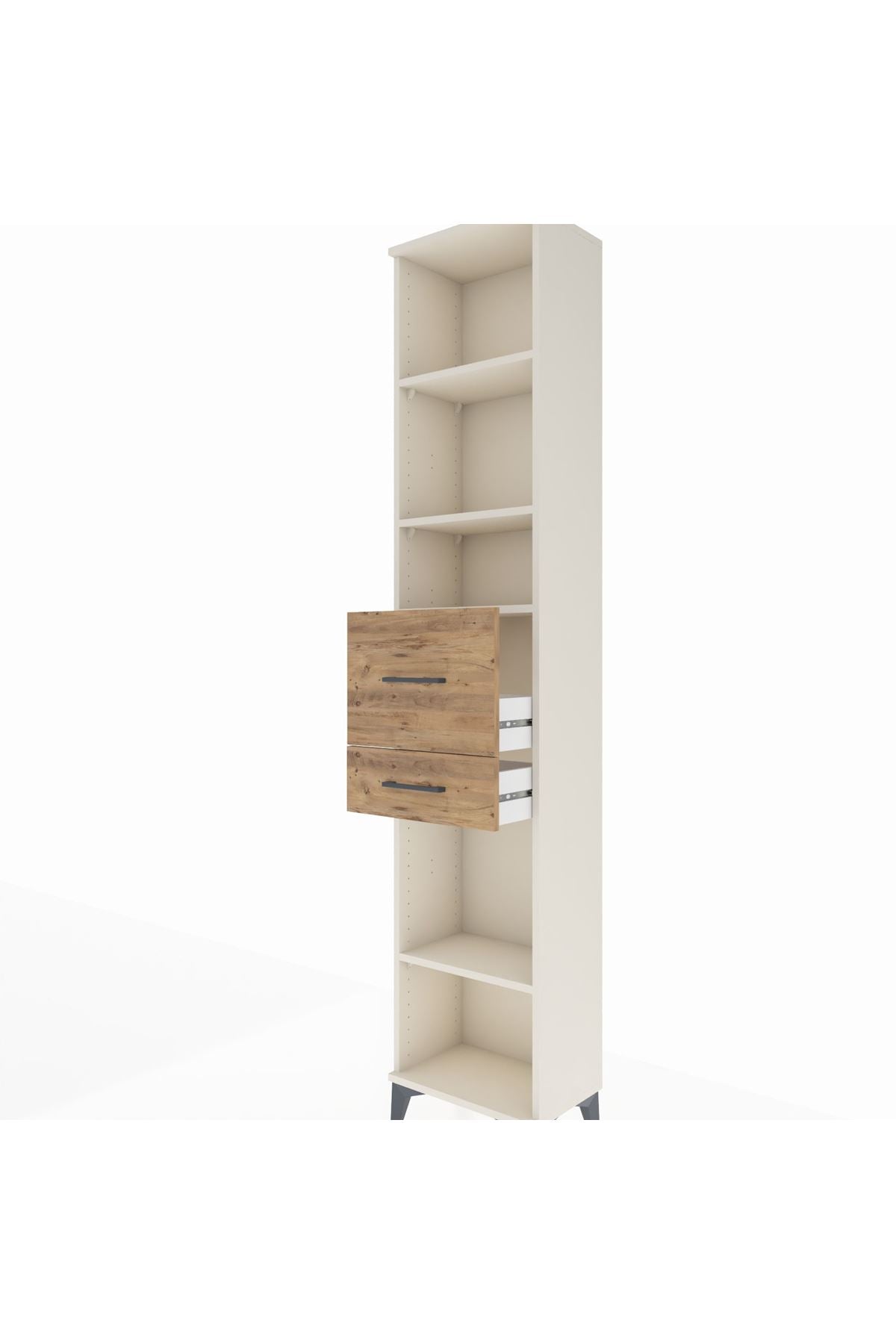 Arges Dolap 4 Raflı 2 Çekmeceli 44x30x221 - S28M216V3A