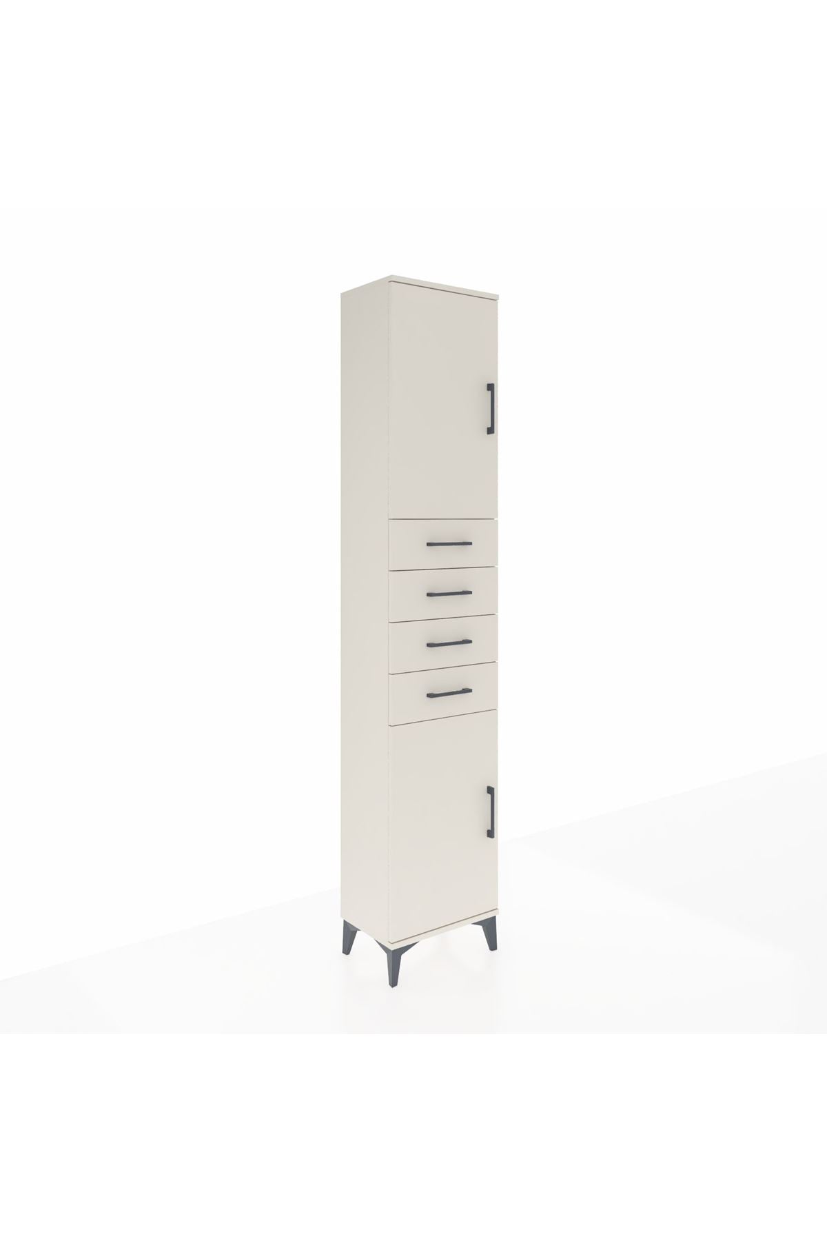 Arges Dolap 3 Raflı 4 Çekmeceli 2 Kapaklı 44x30x221 - S28M217V1A