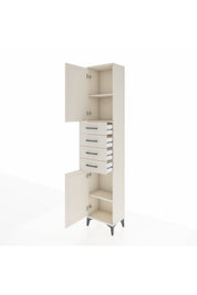 Arges Dolap 3 Raflı 4 Çekmeceli 2 Kapaklı 44x30x221 - S28M217V1A
