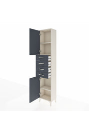 Arges Dolap 3 Raflı 4 Çekmeceli 2 Kapaklı 44x30x221 - S28M217V2A