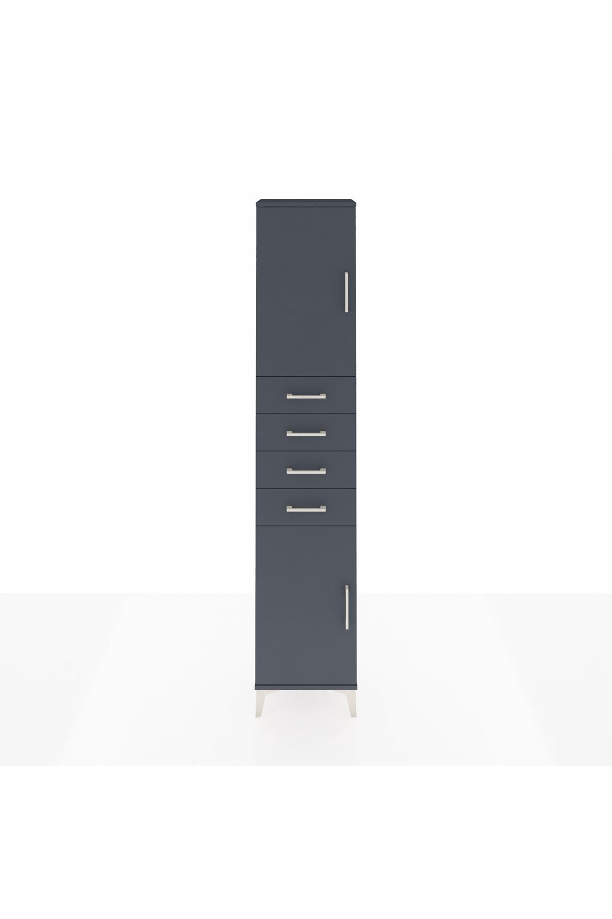 Arges Dolap 3 Raflı 4 Çekmeceli 2 Kapaklı 44x30x221 - S28M217V5A