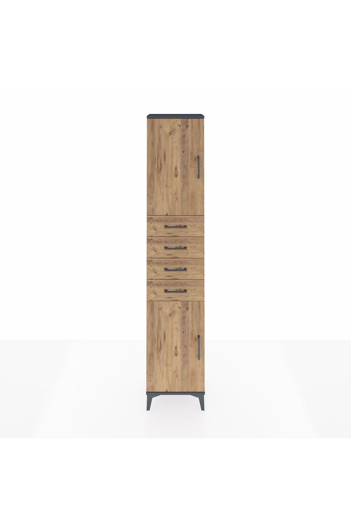 Arges Dolap 3 Raflı 4 Çekmeceli 2 Kapaklı 44x30x221 - S28M217V6A