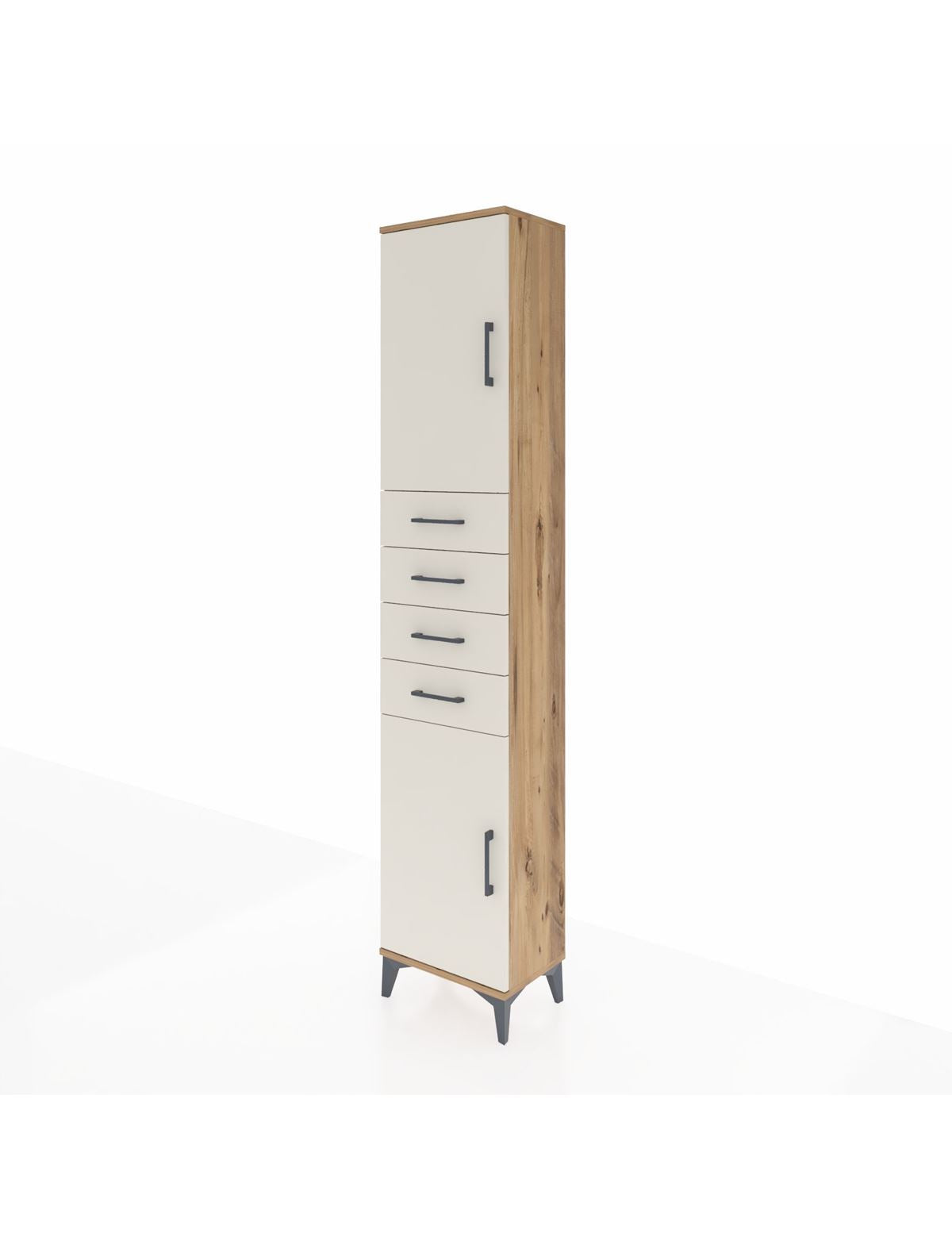 Arges Dolap 3 Raflı 4 Çekmeceli 2 Kapaklı 44x30x221 - S28M217V7A