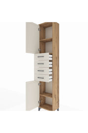 Arges Dolap 3 Raflı 4 Çekmeceli 2 Kapaklı 44x30x221 - S28M217V7A