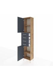 Arges Dolap 3 Raflı 4 Çekmeceli 2 Kapaklı 44x30x221 - S28M217V8A