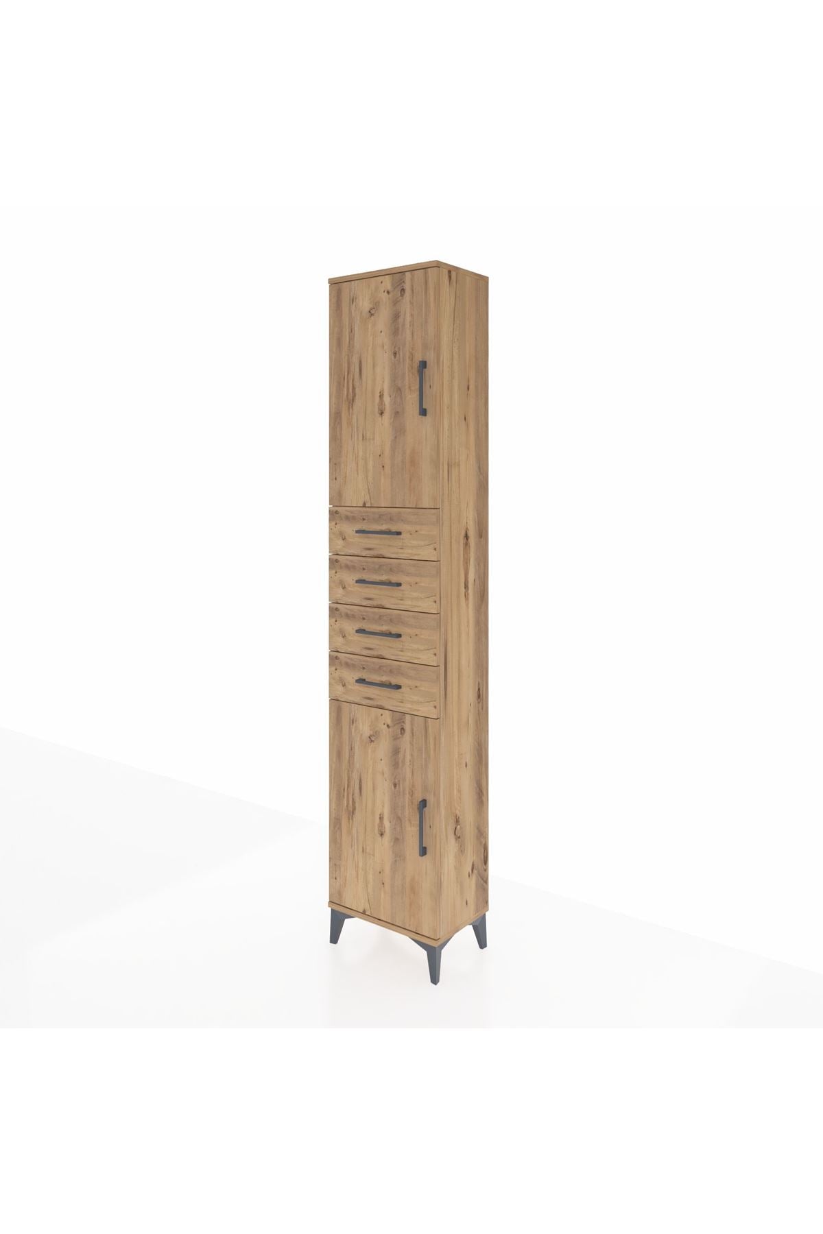 Arges Dolap 3 Raflı 4 Çekmeceli 2 Kapaklı 44x30x221 - S28M217V9A