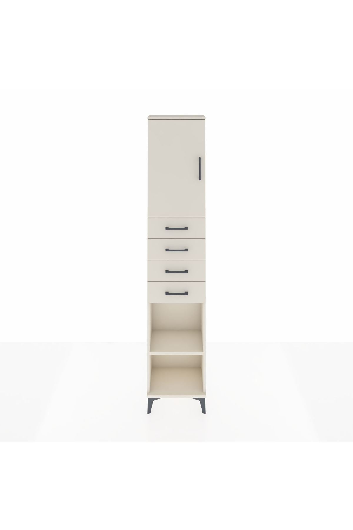Arges Dolap 3 Raflı 4 Çekmeceli Tek Kapaklı 44x30x221 - S28M218V1A