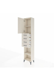 Arges Dolap 3 Raflı 4 Çekmeceli Tek Kapaklı 44x30x221 - S28M218V1A