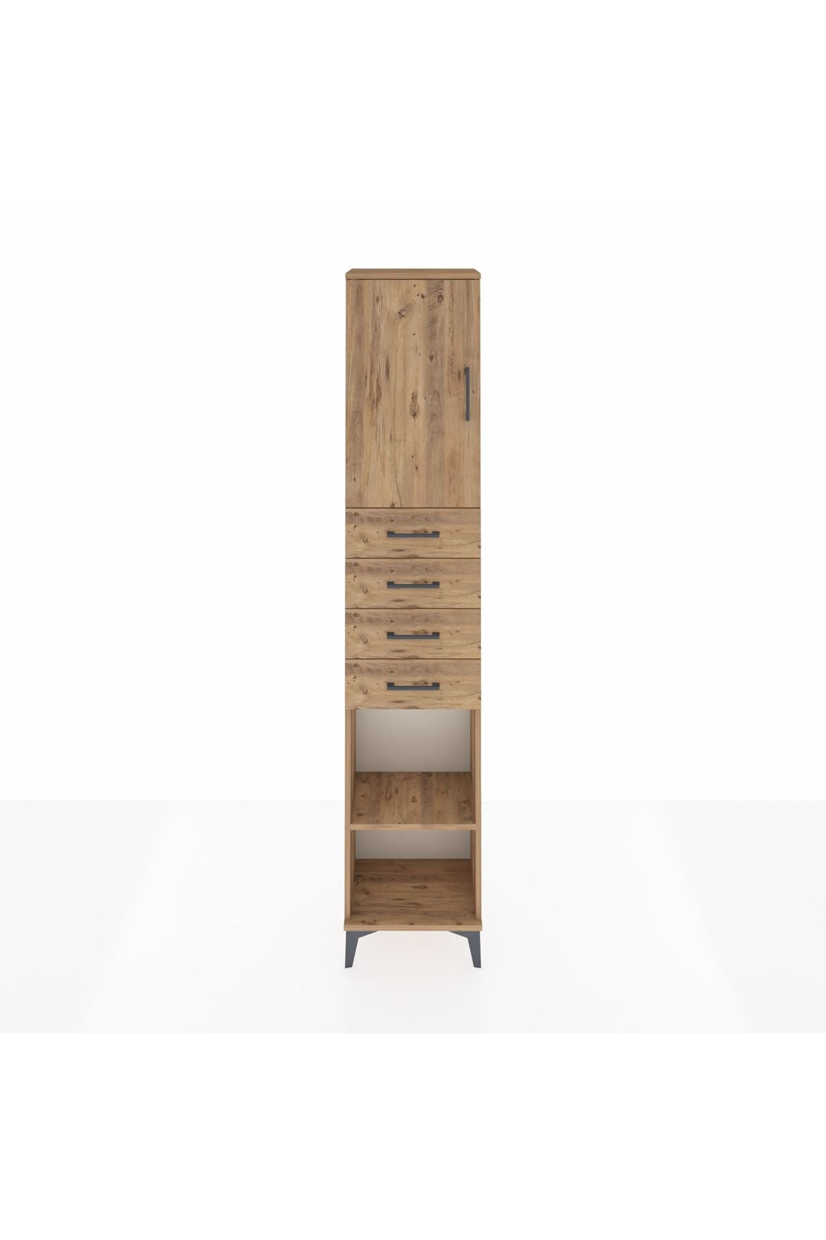 Arges Dolap 3 Raflı 4 Çekmeceli Tek Kapaklı 44x30x221 - S28M218V9A