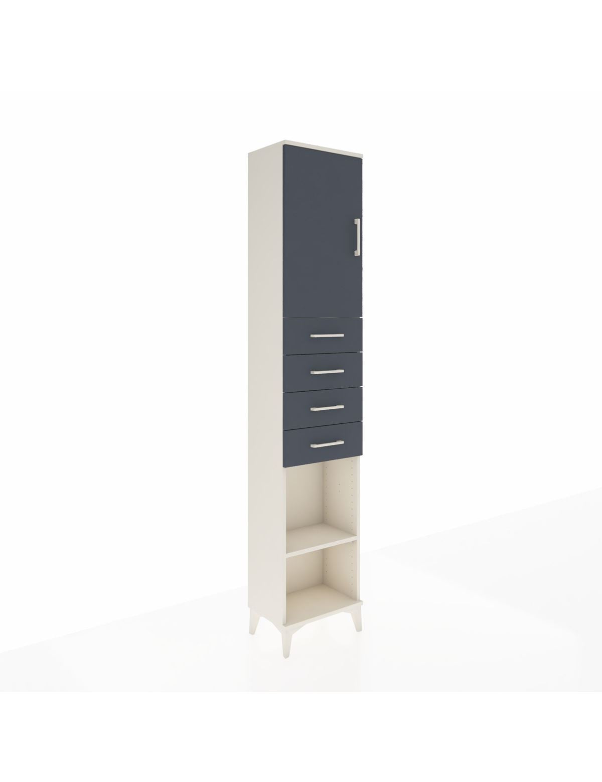 Arges Dolap 3 Raflı 4 Çekmeceli Tek Kapaklı 44x30x221 - S28M219V2A
