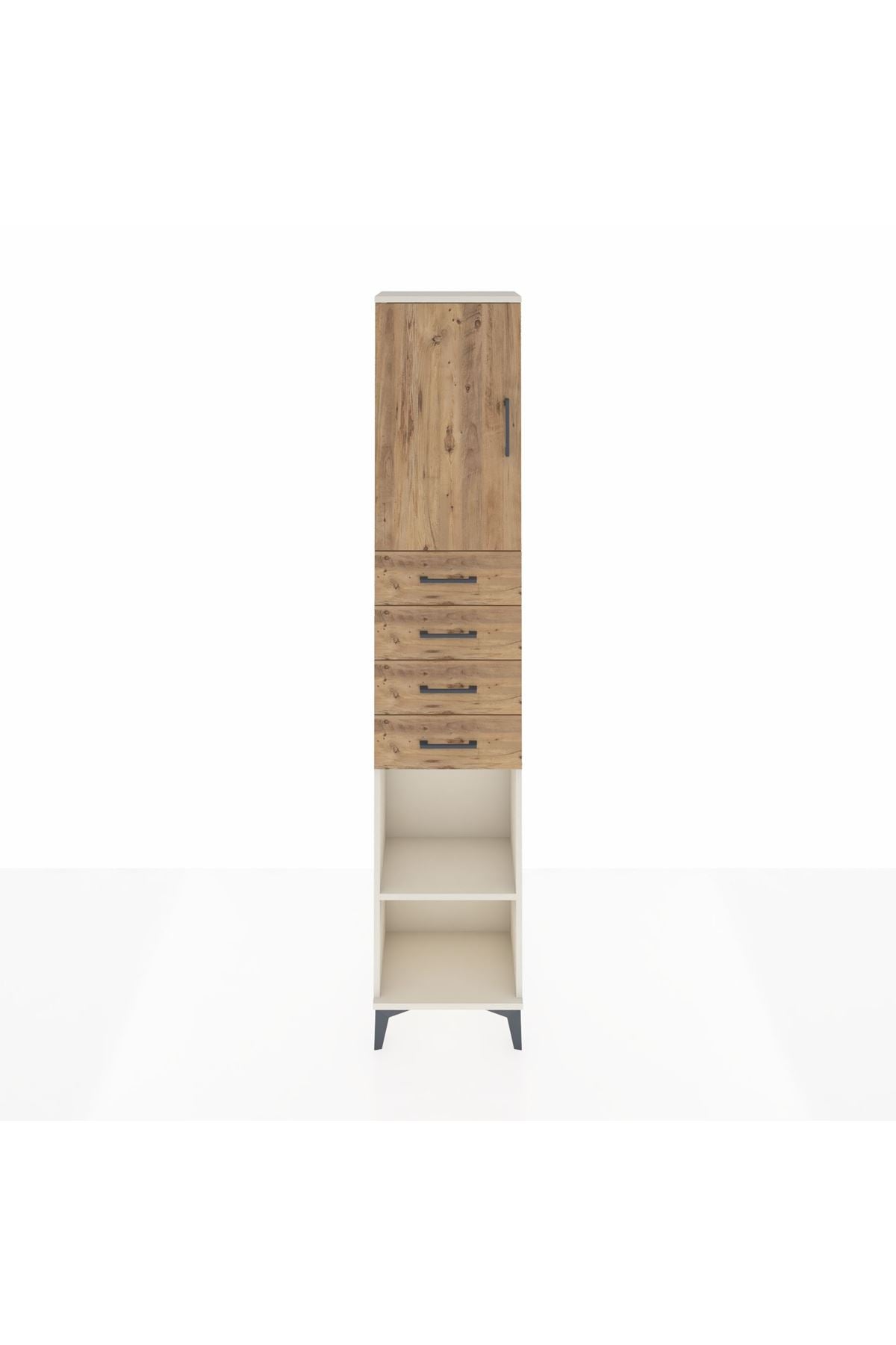 Arges Dolap 3 Raflı 4 Çekmeceli Tek Kapaklı 44x30x221 - S28M219V3A