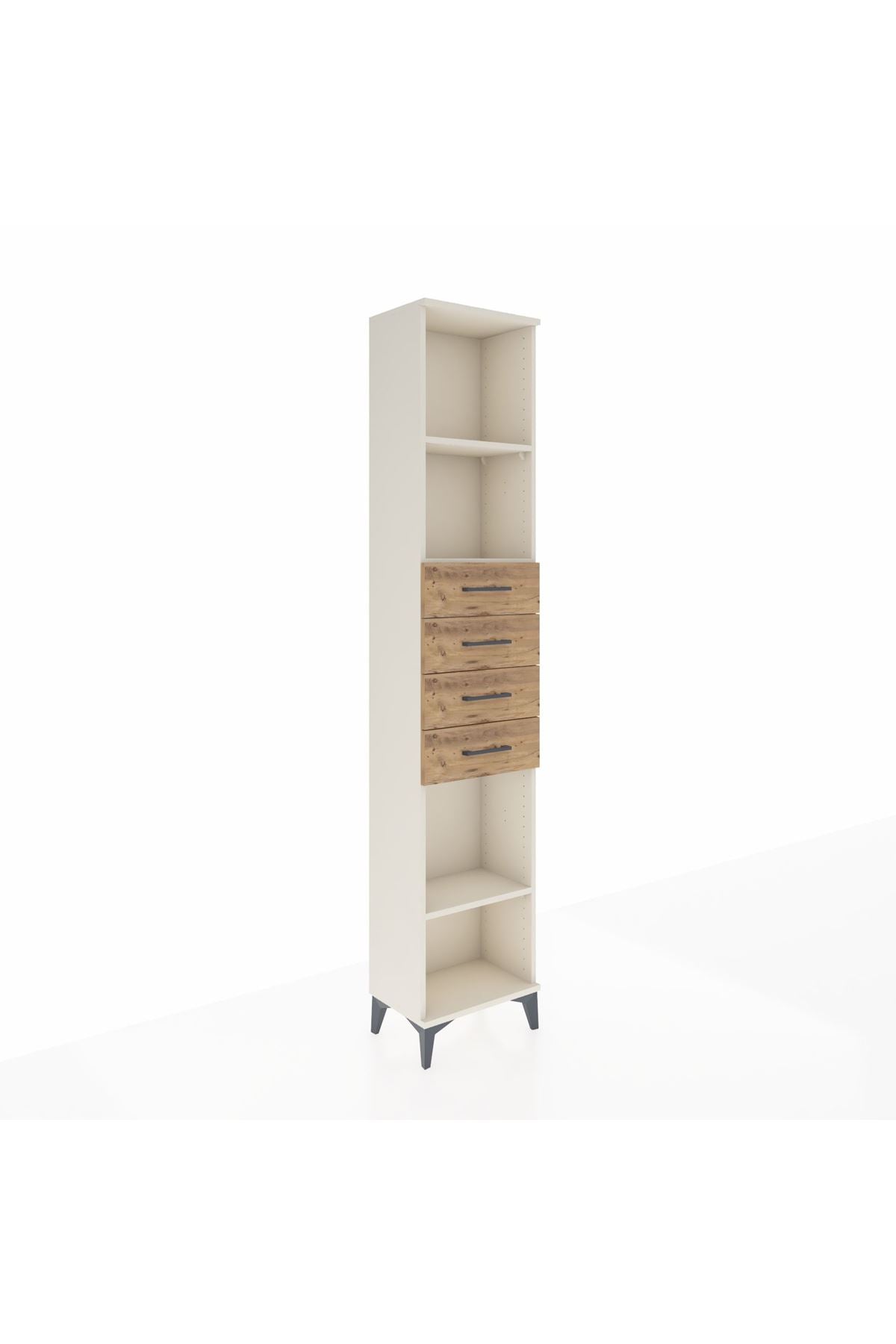 Arges Dolap 3 Raflı 4 Çekmeceli 44x30x221 - S28M220V3A