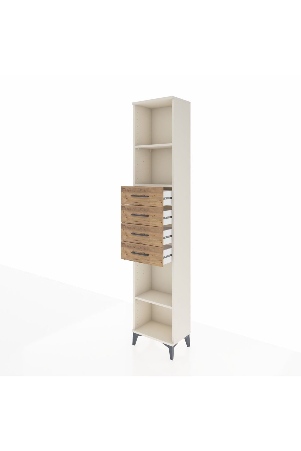 Arges Dolap 3 Raflı 4 Çekmeceli 44x30x221 - S28M220V3A