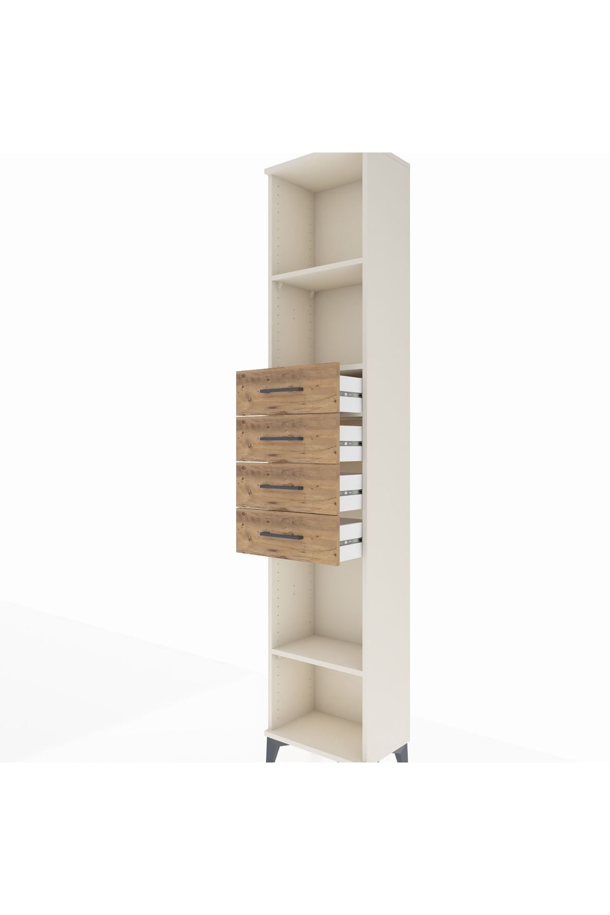 Arges Dolap 3 Raflı 4 Çekmeceli 44x30x221 - S28M220V3A