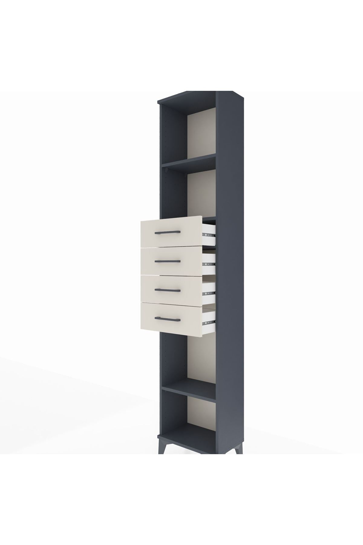 Arges Dolap 3 Raflı 4 Çekmeceli 44x30x221 - S28M220V4A