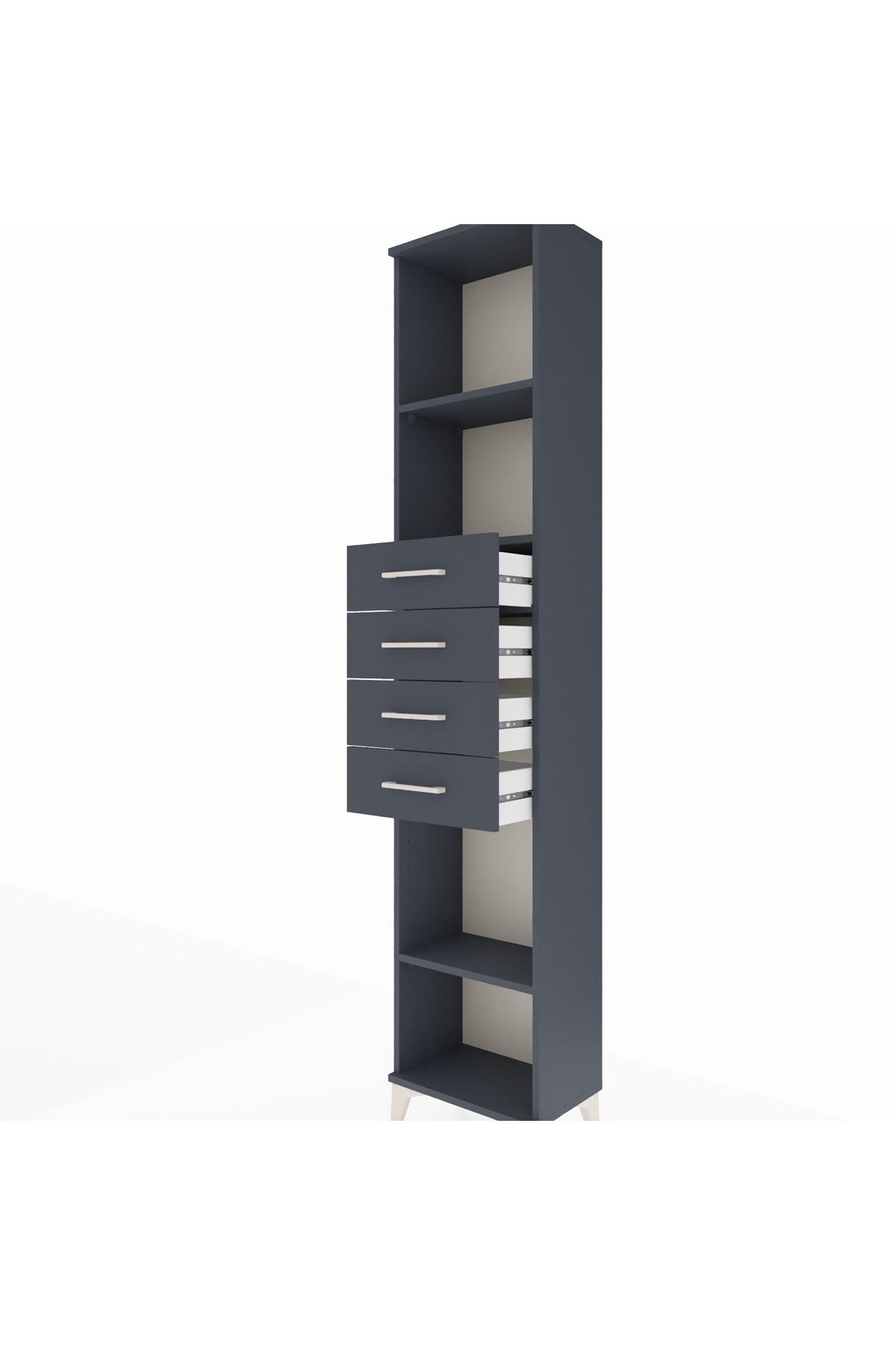 Arges Dolap 3 Raflı 4 Çekmeceli 44x30x221 - S28M220V5A