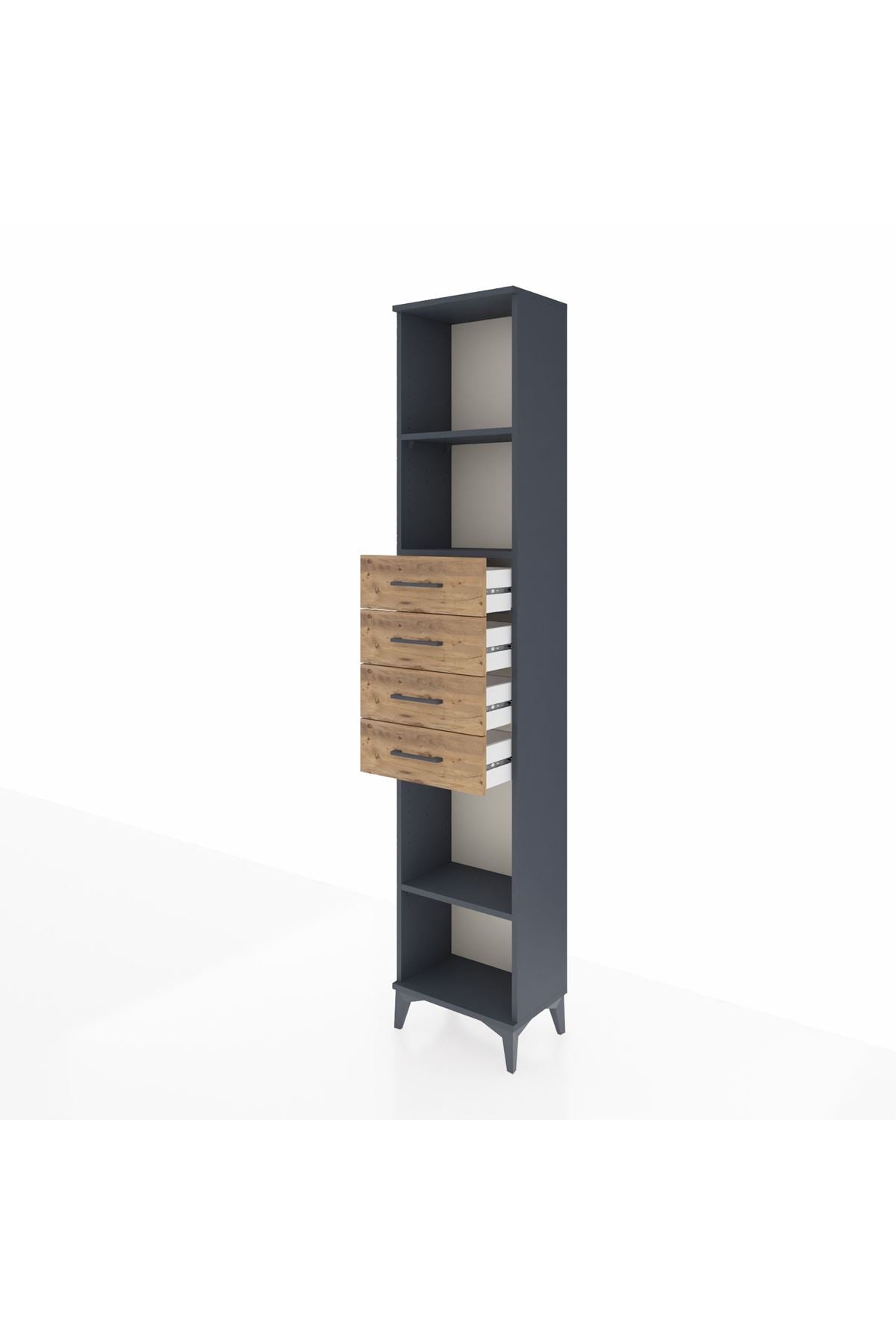 Arges Dolap 3 Raflı 4 Çekmeceli 44x30x221 - S28M220V6A