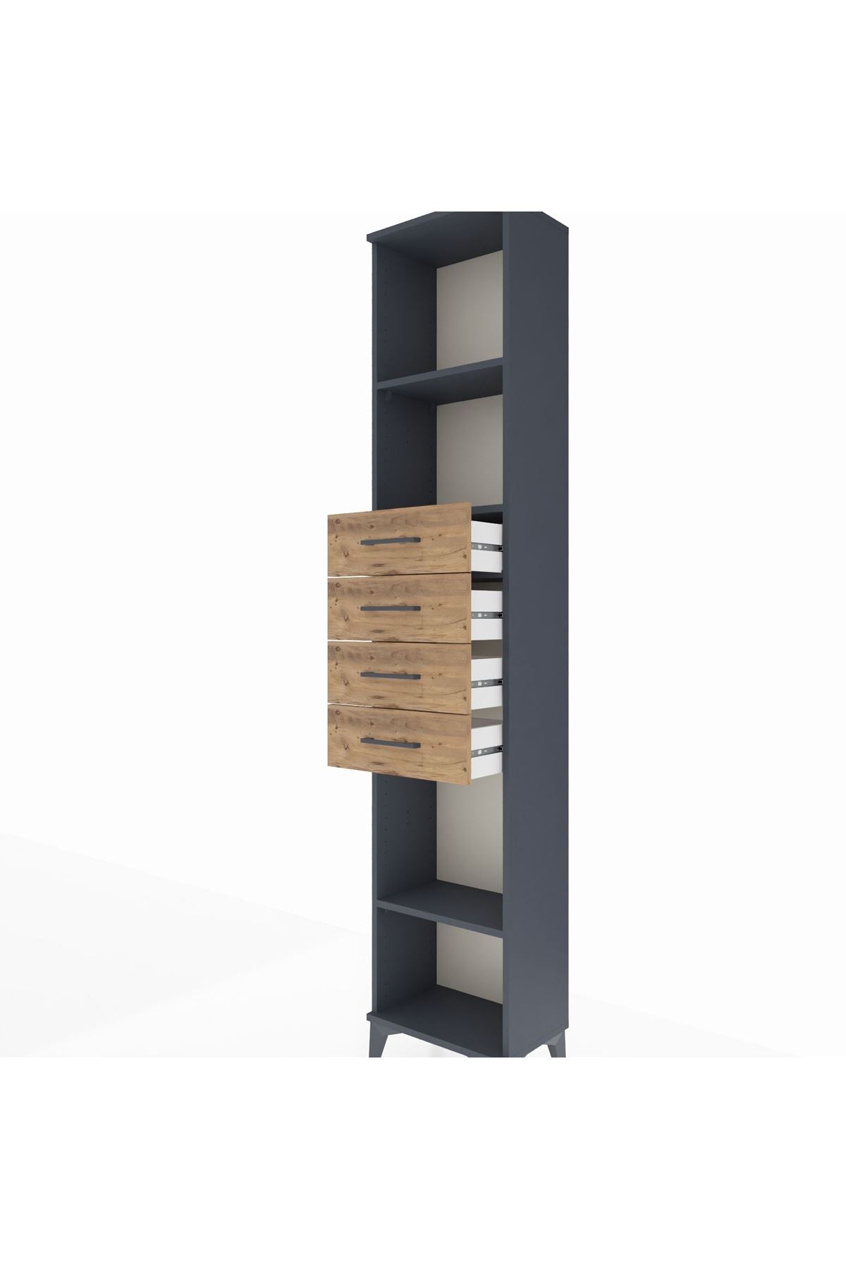 Arges Dolap 3 Raflı 4 Çekmeceli 44x30x221 - S28M220V6A