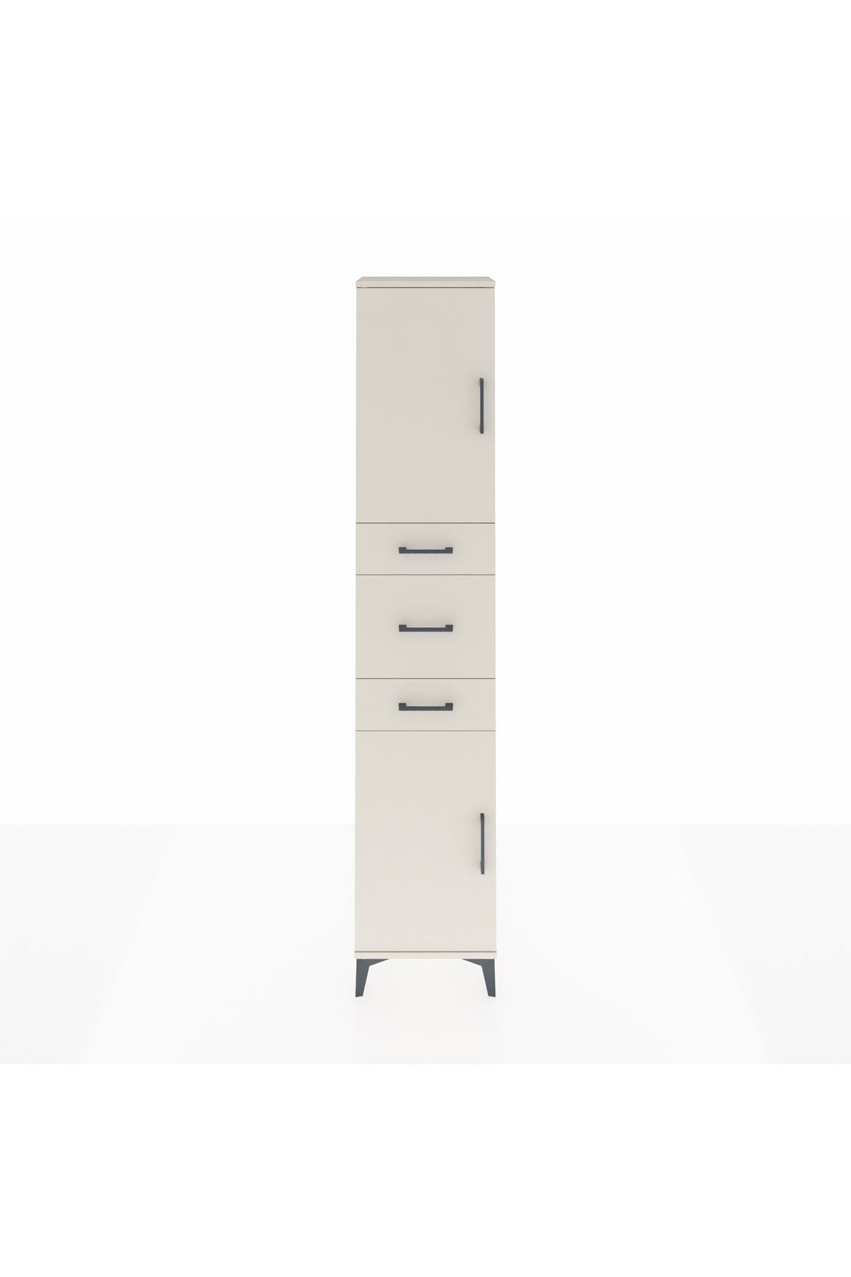 Arges Dolap 3 Raflı 3 Çekmeceli 2 Kapaklı 44x30x221 - S28M221V1A