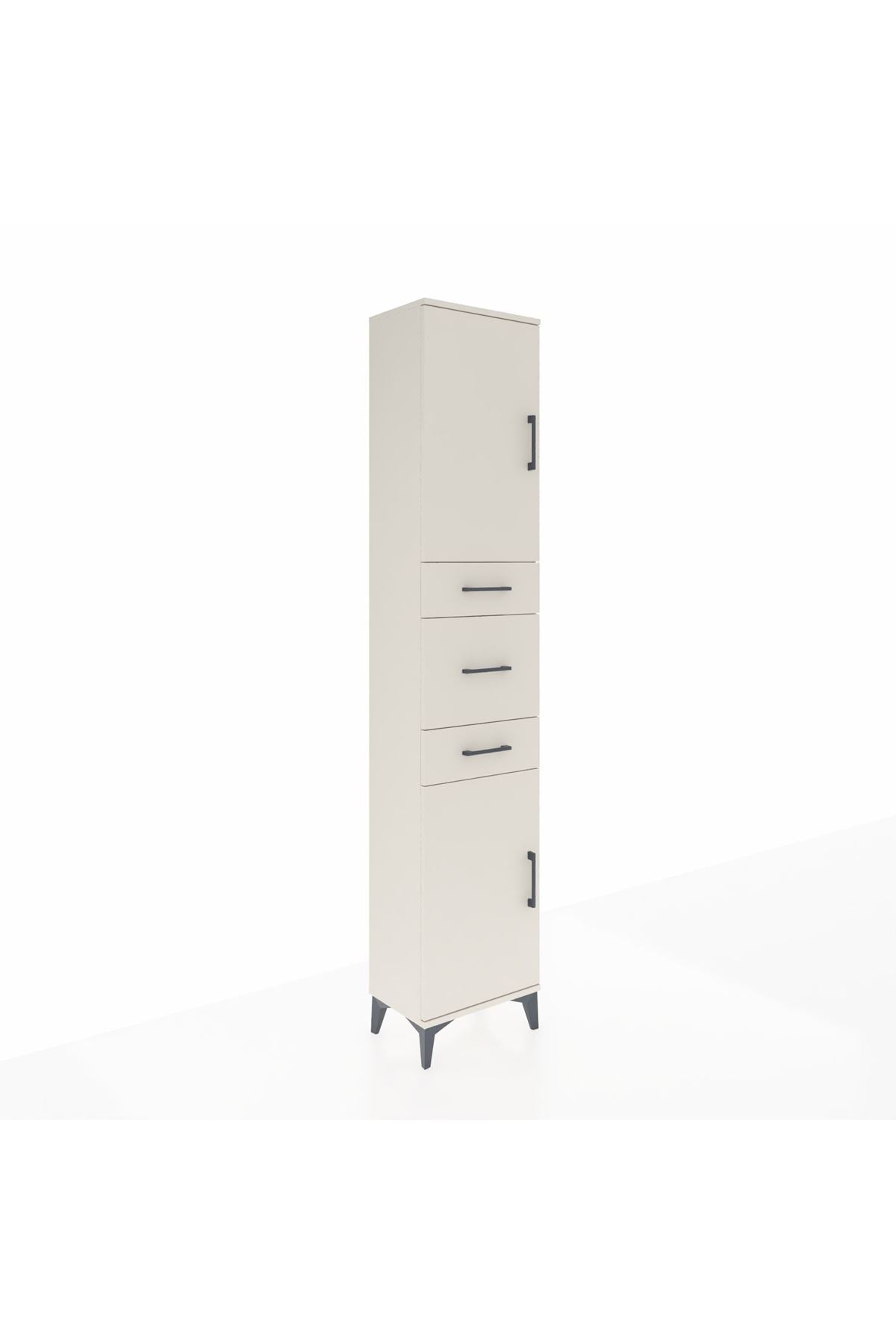 Arges Dolap 3 Raflı 3 Çekmeceli 2 Kapaklı 44x30x221 - S28M221V1A