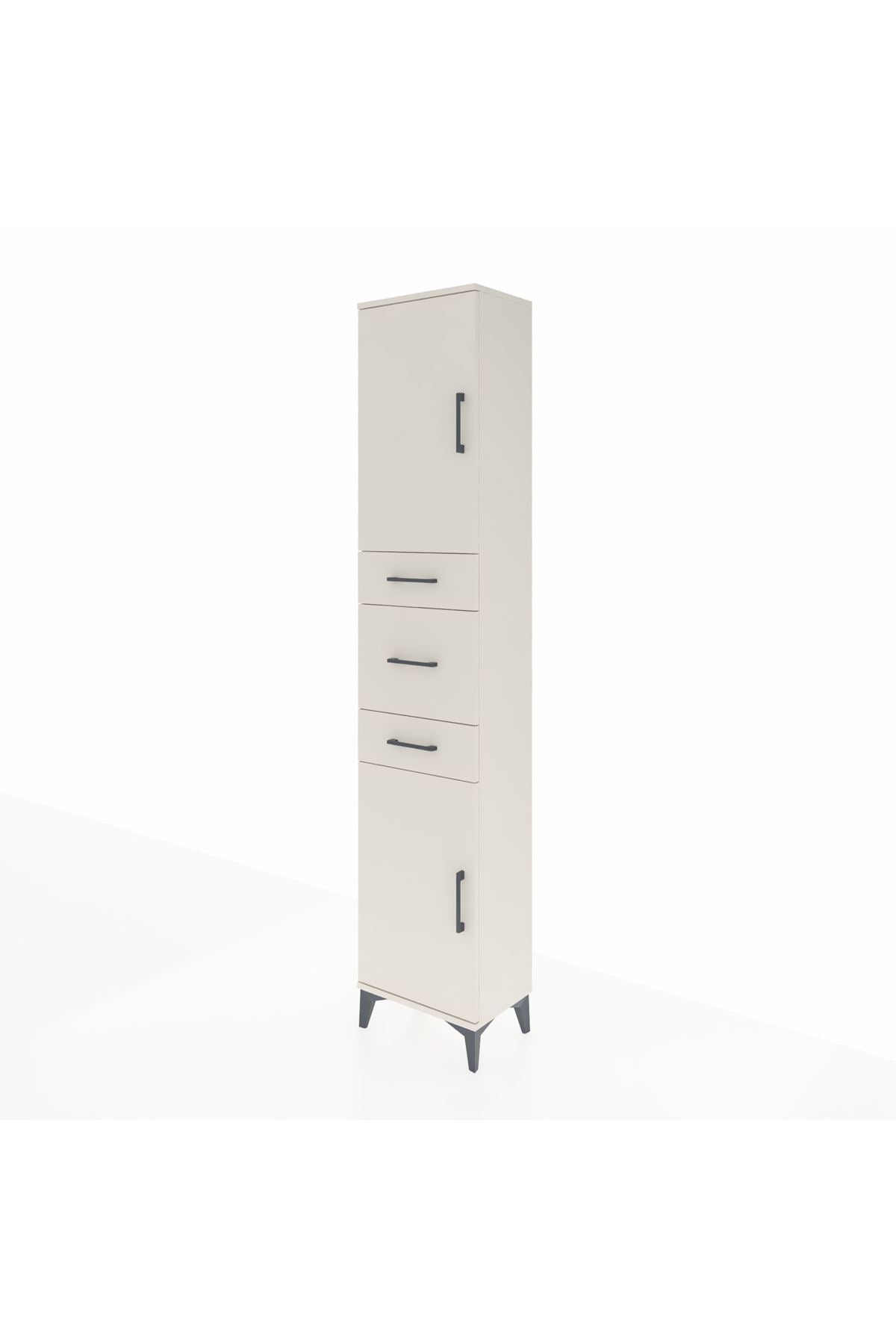 Arges Dolap 3 Raflı 3 Çekmeceli 2 Kapaklı 44x30x221 - S28M221V1A