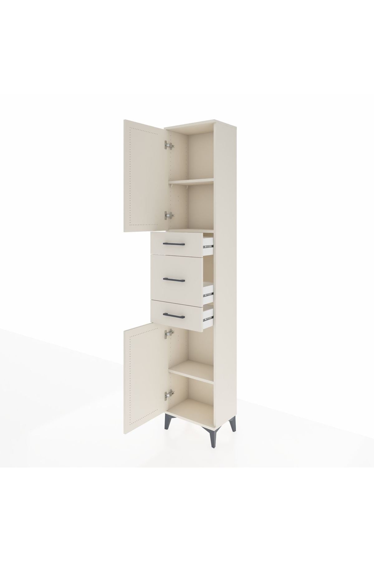 Arges Dolap 3 Raflı 3 Çekmeceli 2 Kapaklı 44x30x221 - S28M221V1A