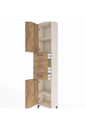 Arges Dolap 3 Raflı 3 Çekmeceli 2 Kapaklı 44x30x221 - S28M221V3A