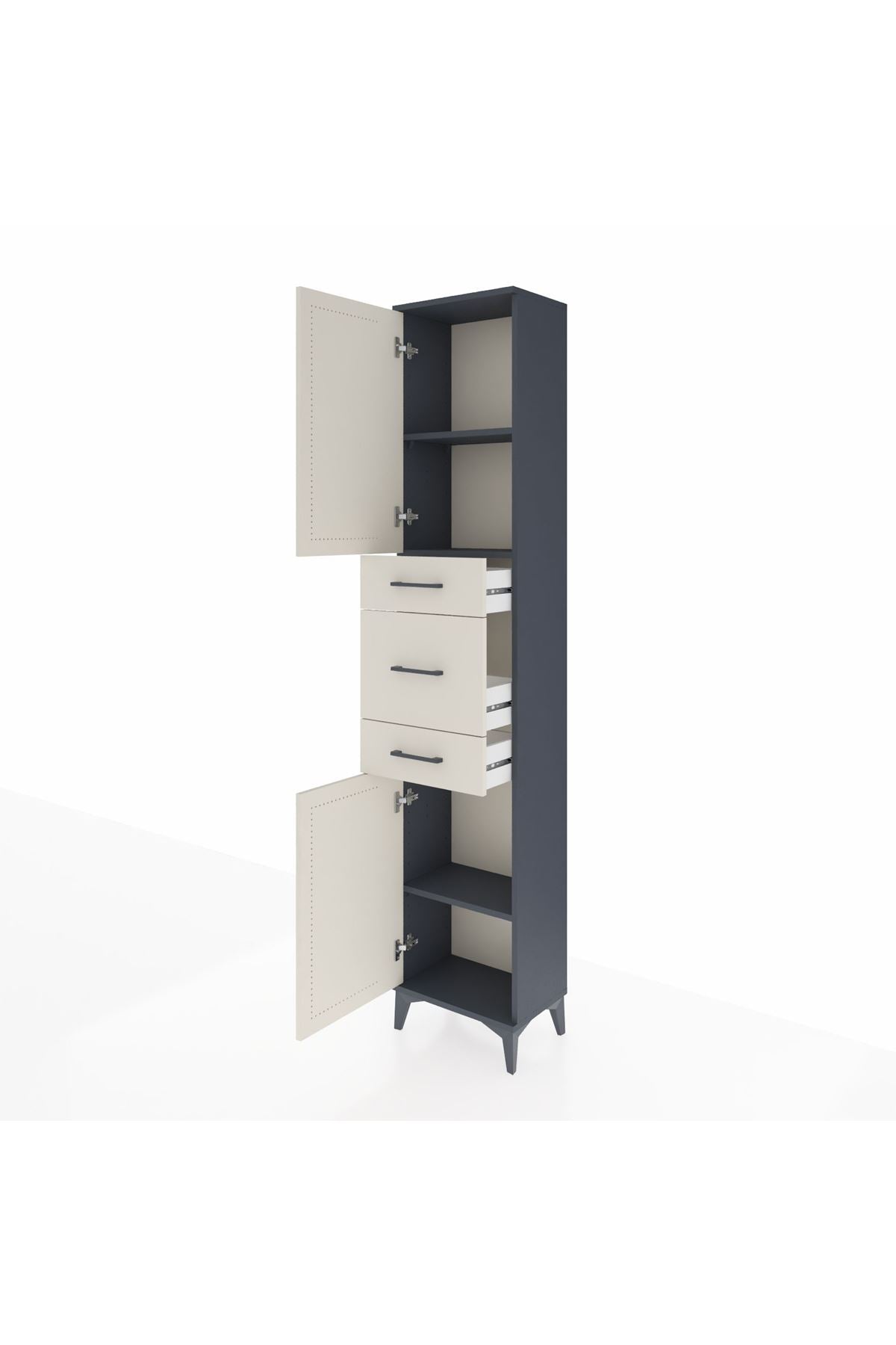 Arges Dolap 3 Raflı 3 Çekmeceli 2 Kapaklı 44x30x221 - S28M221V4A