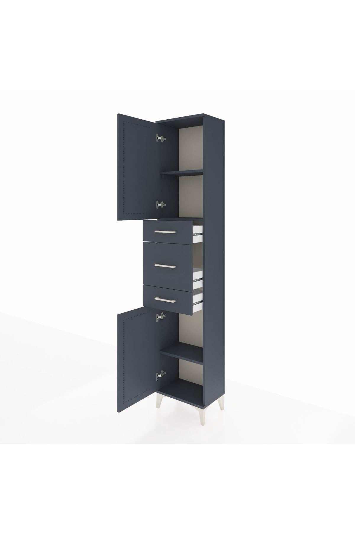 Arges Dolap 3 Raflı 3 Çekmeceli 2 Kapaklı 44x30x221 - S28M221V5A