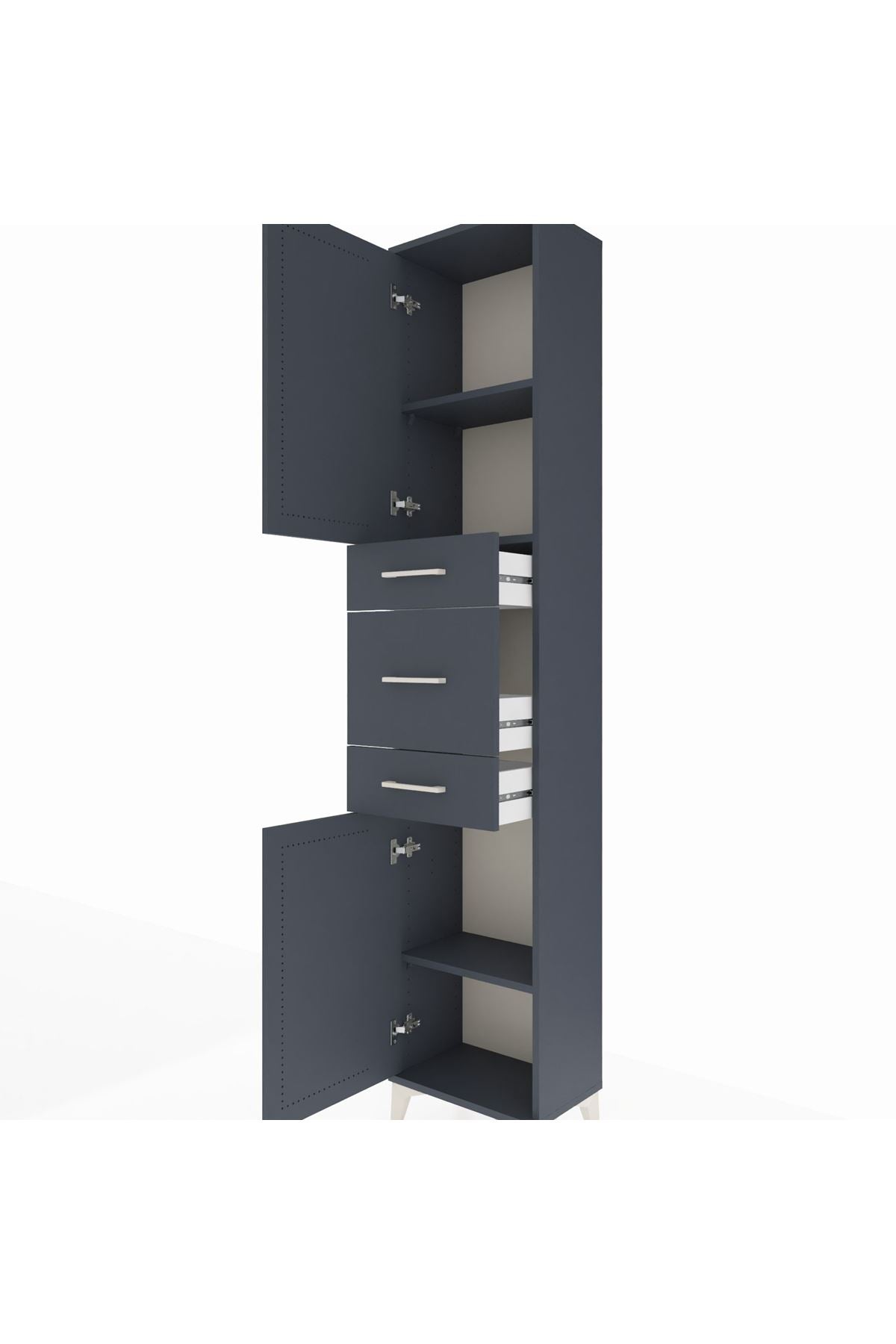 Arges Dolap 3 Raflı 3 Çekmeceli 2 Kapaklı 44x30x221 - S28M221V5A