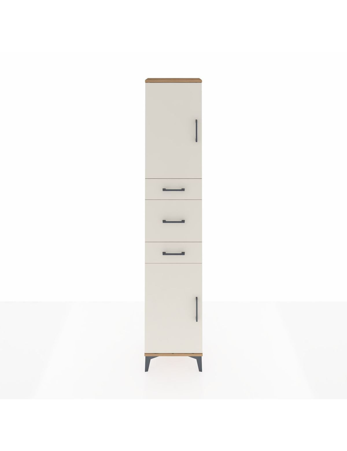 Arges Dolap 3 Raflı 3 Çekmeceli 2 Kapaklı 44x30x221 - S28M221V7A