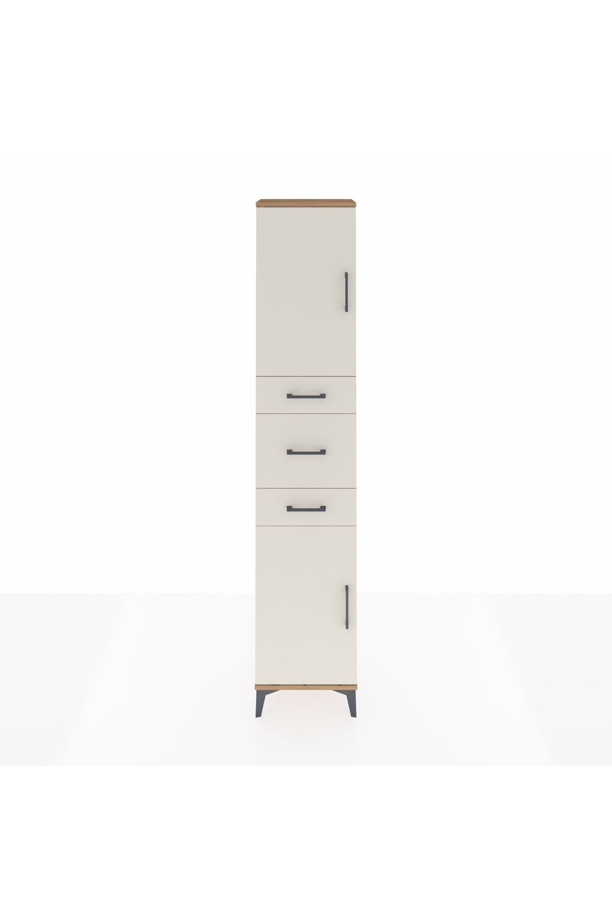 Arges Dolap 3 Raflı 3 Çekmeceli 2 Kapaklı 44x30x221 - S28M221V7A