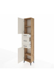 Arges Dolap 3 Raflı 3 Çekmeceli 2 Kapaklı 44x30x221 - S28M221V7A