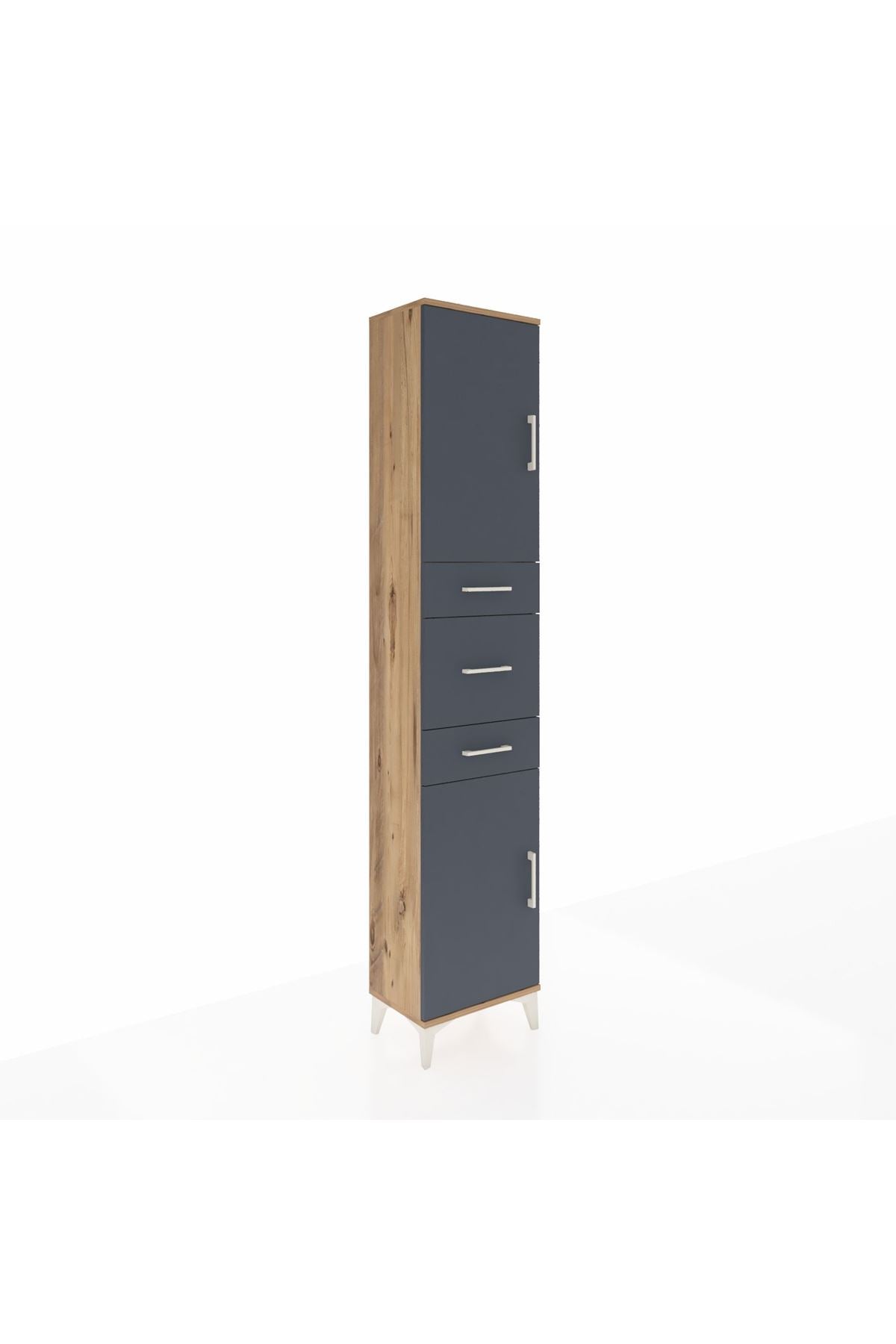 Arges Dolap 3 Raflı 3 Çekmeceli 2 Kapaklı 44x30x221 - S28M221V8A
