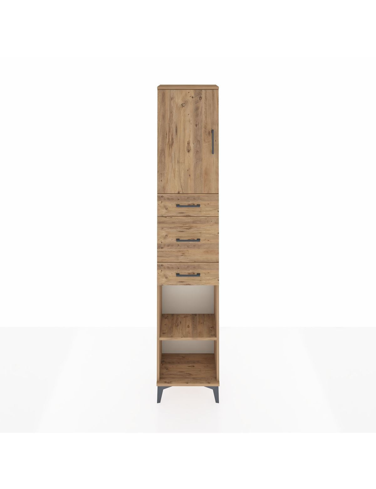 Arges Dolap 3 Raflı 3 Çekmeceli Tek Kapaklı 44x30x221 - S28M222V9A