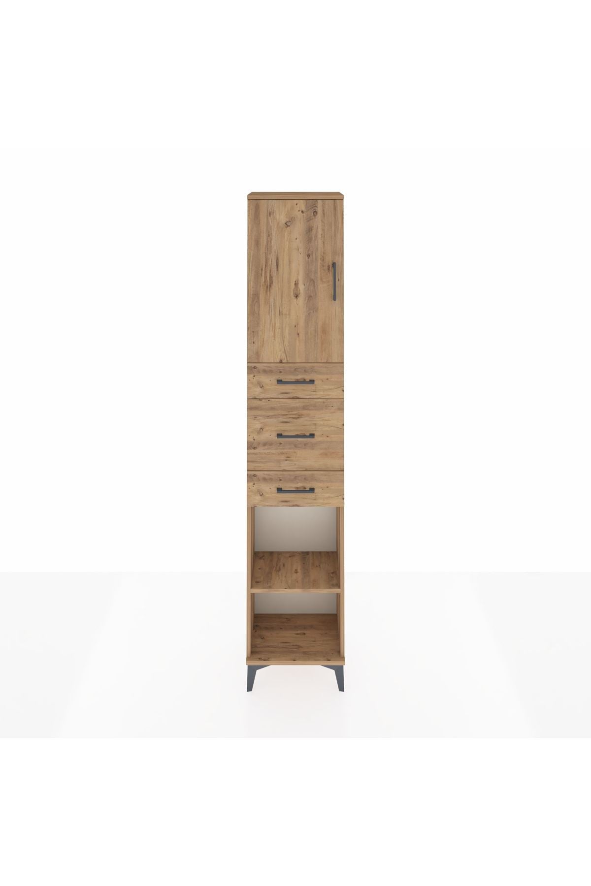 Arges Dolap 3 Raflı 3 Çekmeceli Tek Kapaklı 44x30x221 - S28M222V9A