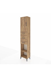 Arges Dolap 3 Raflı 3 Çekmeceli Tek Kapaklı 44x30x221 - S28M222V9A